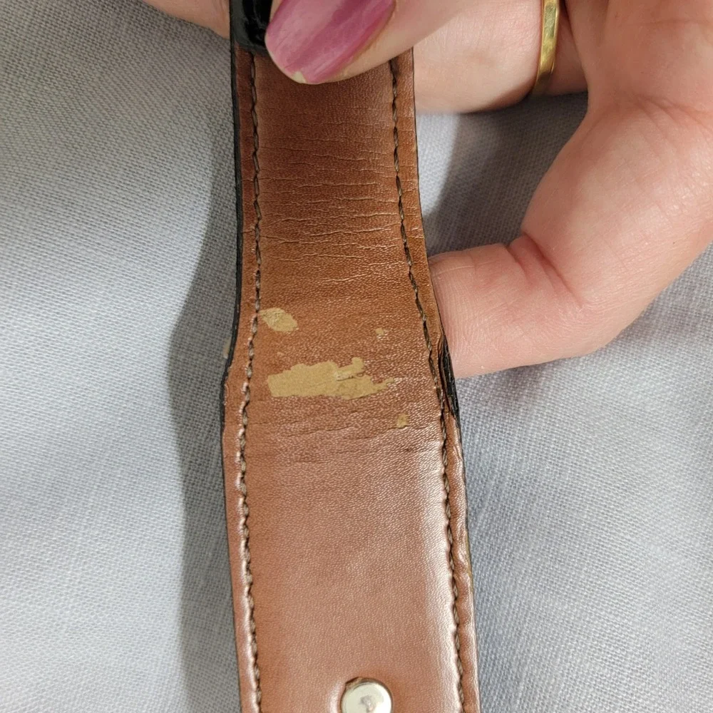 YRI RARE 2011 US Open Congressional Leather Black Croc Embossed  Belt Size 42